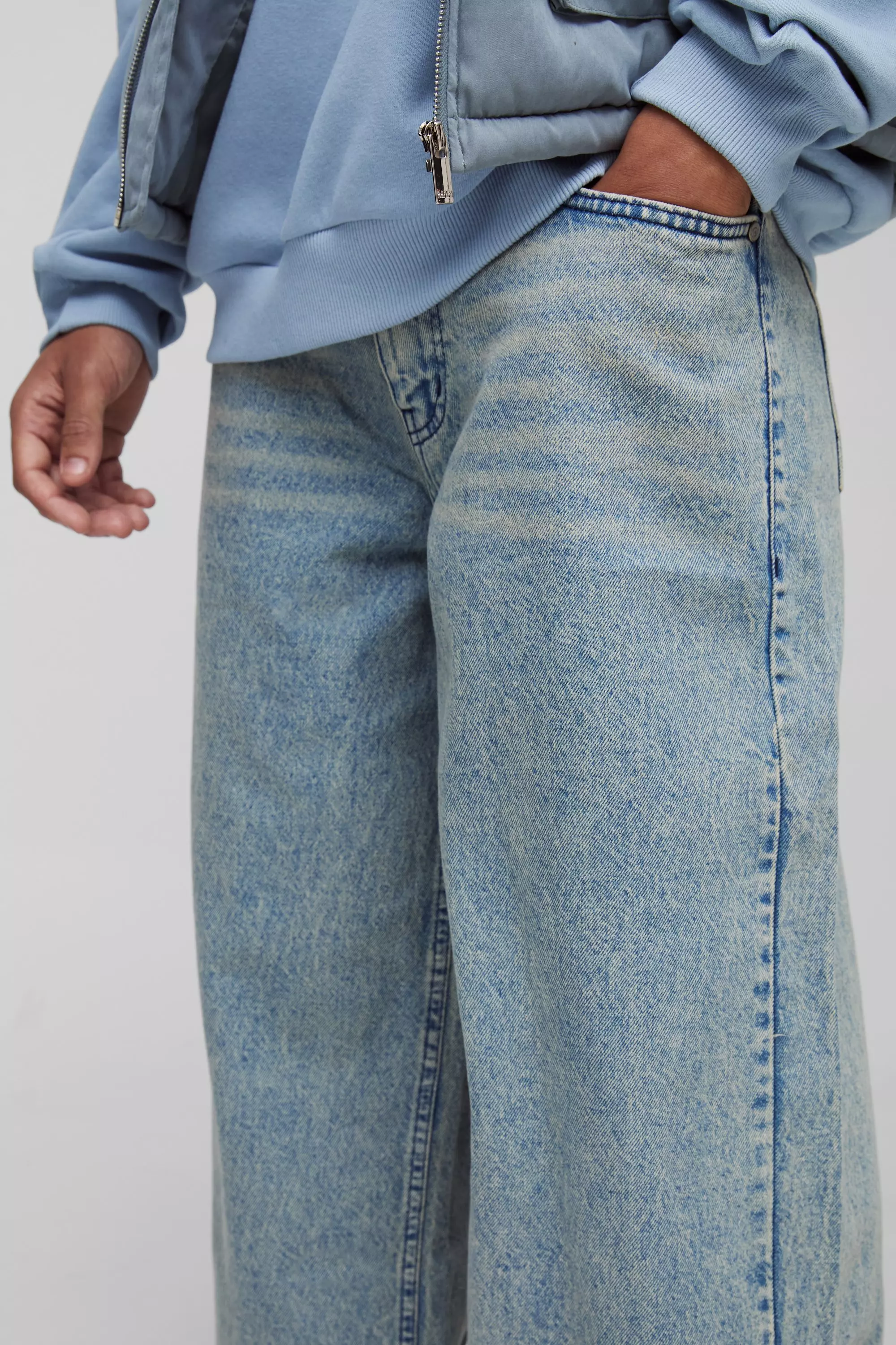 Baggy Rigid Washed Jeans | boohooMAN USA